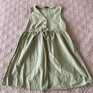 SHEIN Light Green Full-skirt Maternity Dress